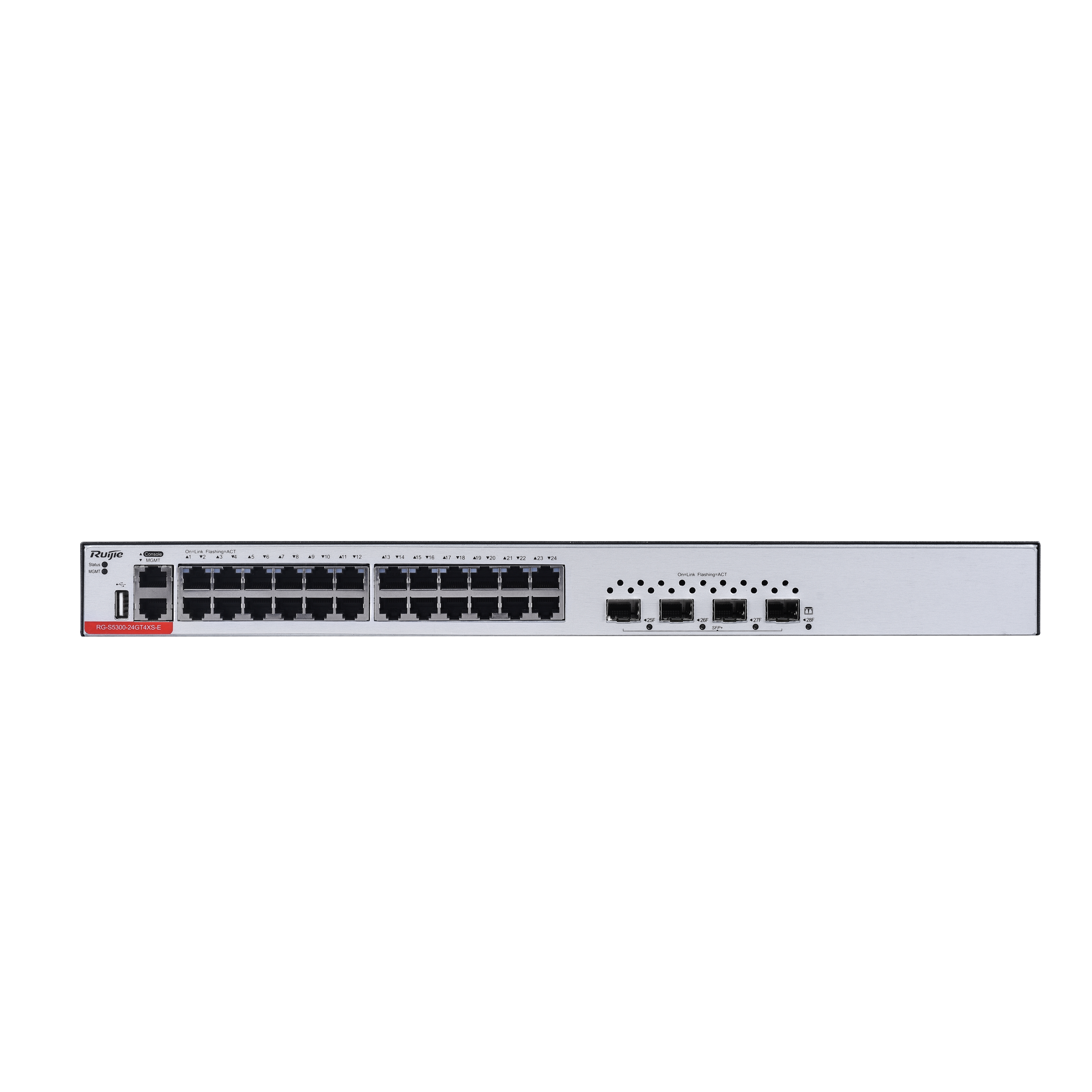 RUIJIE RG-S5300-24GT4XS-E 24 PORT 10/100/1000 4-PORT 1G/10G LAYER 3 YÖNETİLEBİLİR RACK MOUNT SWITCH