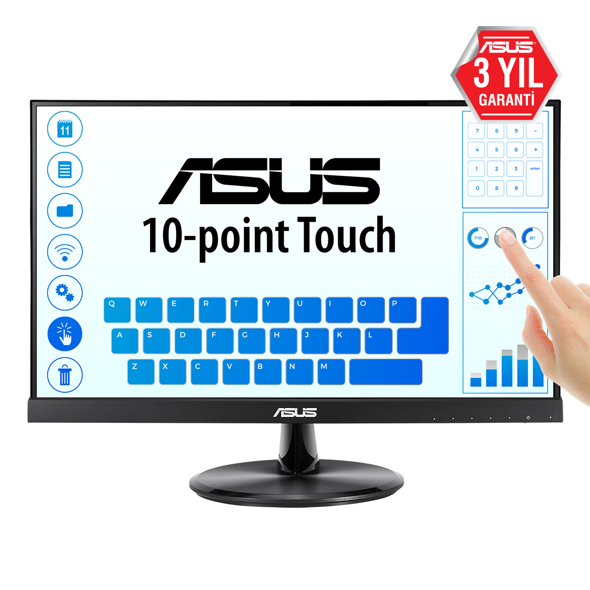 ASUS VT229H 21.5" 5MS 1920x1080 VGA/HDMI VESA MM DOKUNMATİK LED MONITOR