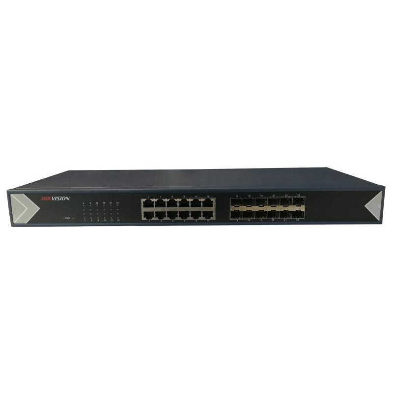 HIKVISION DS-3E0524TF 24 PORT GIGABIT (12x RJ45 LAN 12x SFP) YONETILEMEZ SWITCH