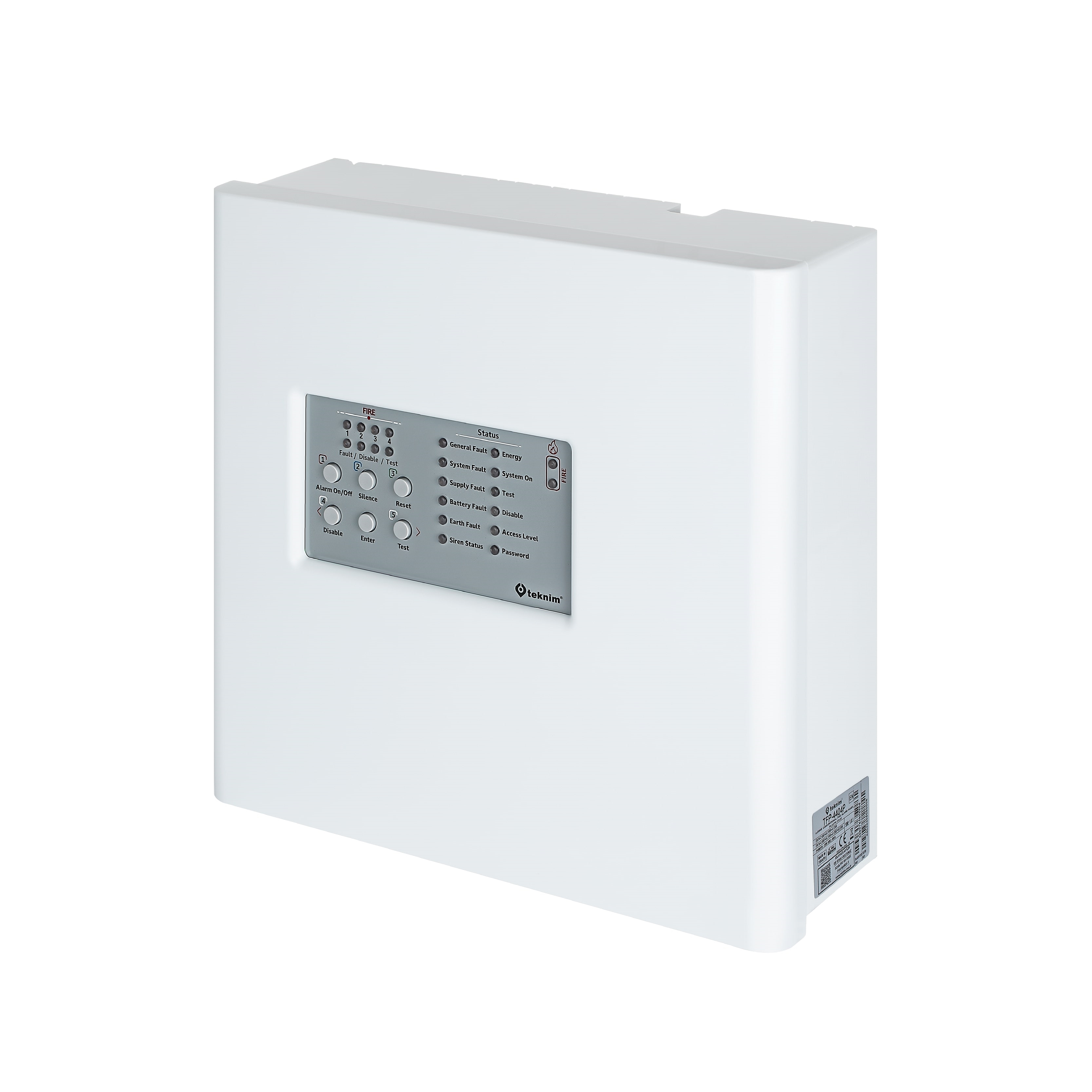 TEKNİM TFP-4404P KONVANSİYONEL 4 BÖLGELİ YANGIN ALARM PANELİ