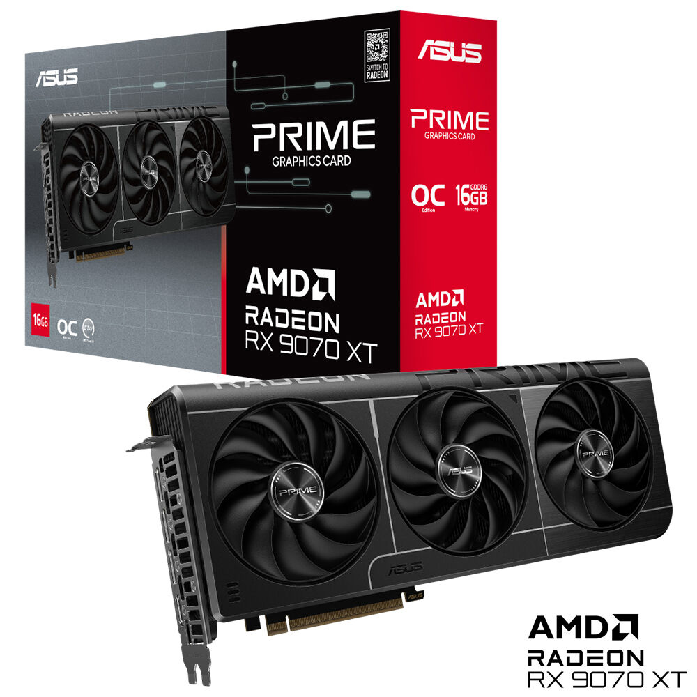 ASUS Prime Radeon™ RX 9070 XT OC Edition 16GB GDDR6