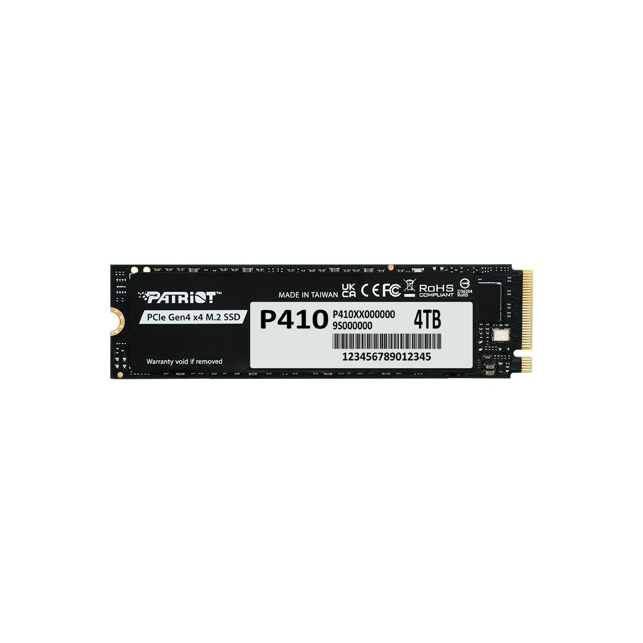 PATRIOT P410 4TB 5000/4500MB/s M2 PCIe GEN4 NVME SSD P410P4TBM28H
