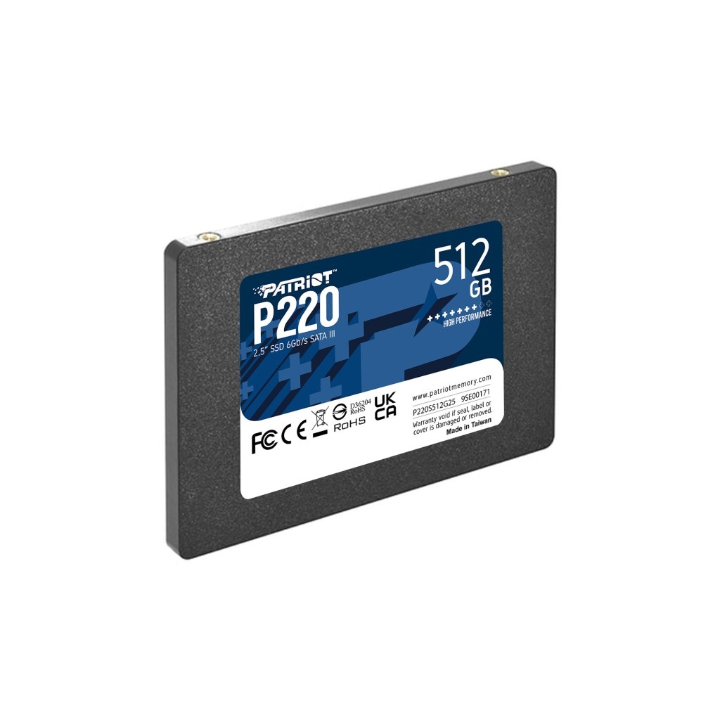 PATRIOT P220 512GB 550/500MB/s 2.5" SATA3 SSD P220S512G25
