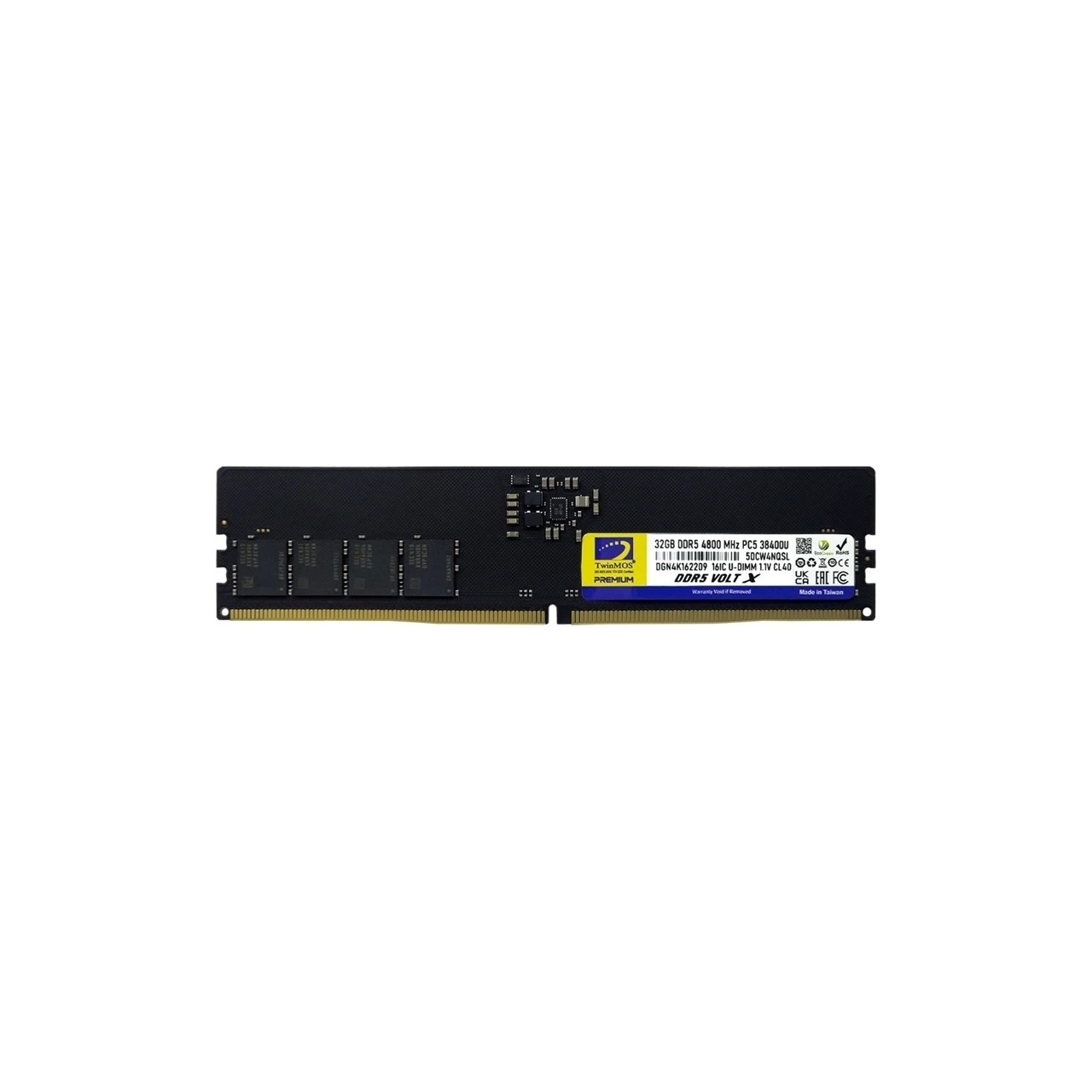 TWINMOS 32GB 4800MHz DDR5 PC RAM TMD532GB4800U40