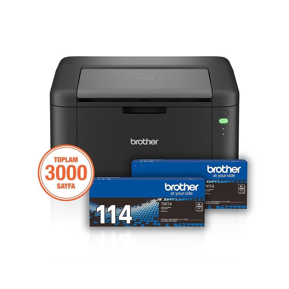 BROTHER HL-L1232W-2T MONO LAZER USB/WIFI A4 YAZICI 2 TAM DOLU TONERLİ