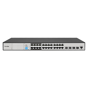 FOREDGE PS3024GR 24 PORT 10/100/1000 24 PORT POE 4 X SFP 360W LAYER 3 YÖNETİLEBİLİR RACK MOUNT SWITCH