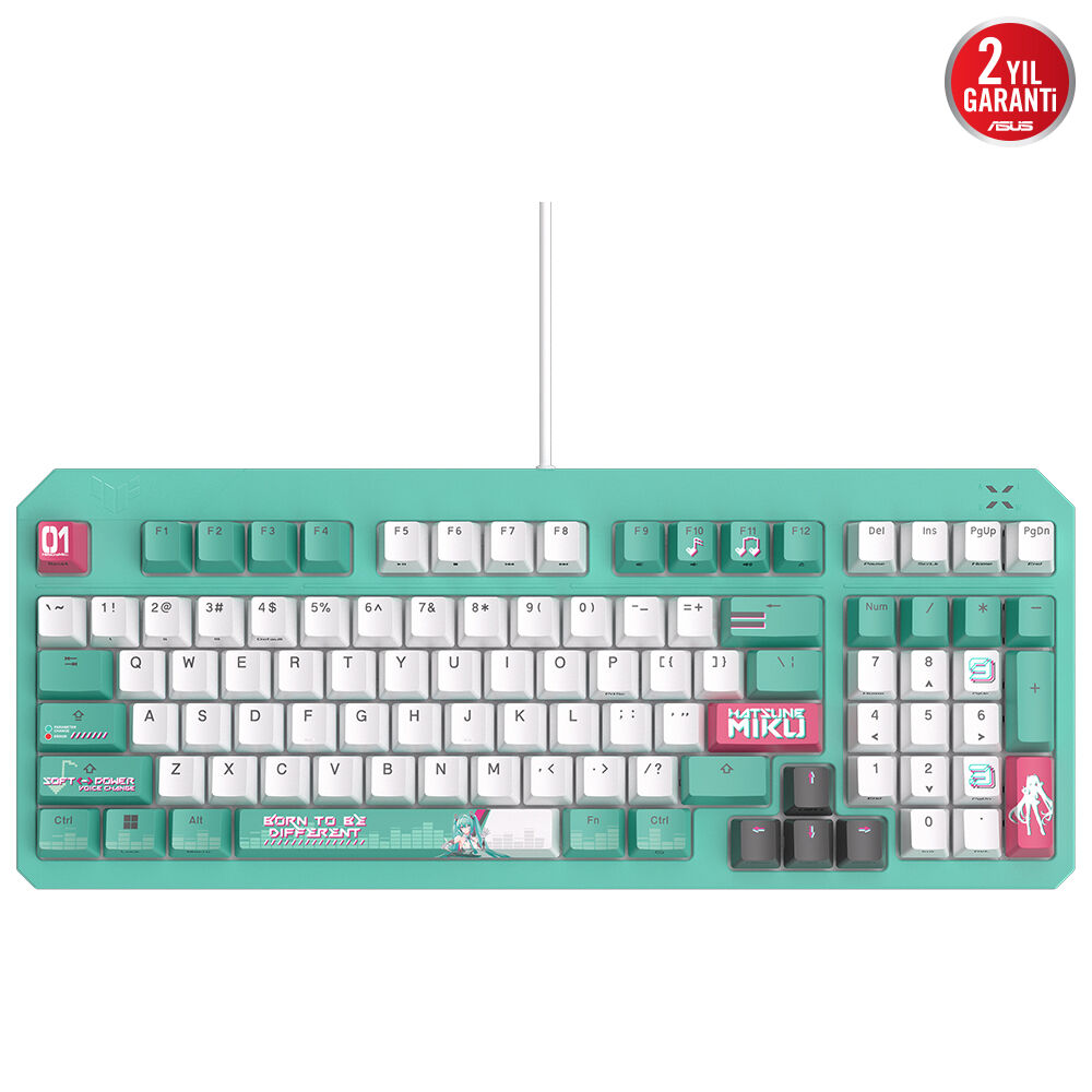 ASUS RA09 TUF GAMING K3 GEN II MIKU/RD/TR/PBT RED SWITCH AURA SYNC RGB IP57 MEKANIK GAMING KLAVYE