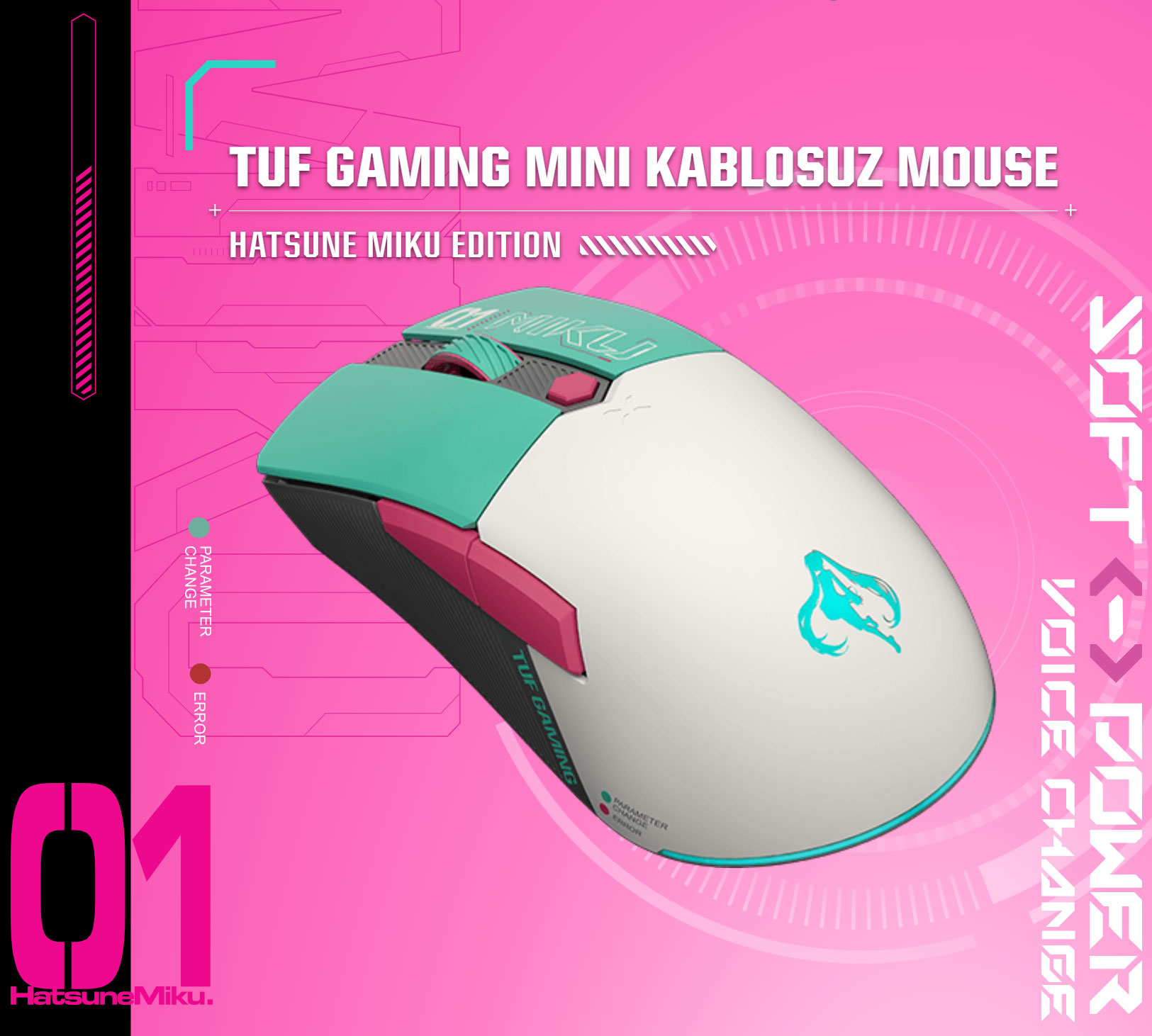 ASUS TUF GAMING Mini Wireless Mouse Hatsune Miku Edition
