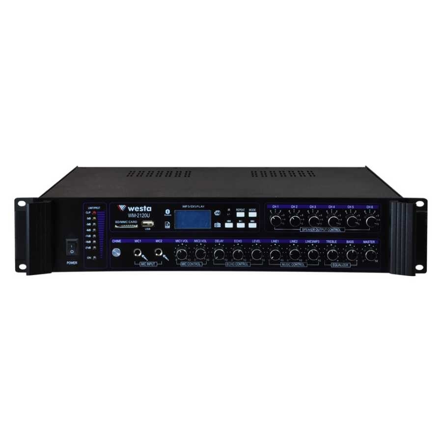 WESTA WM-2120U 120W 6 BÖLGELİ MIXER AMFI
