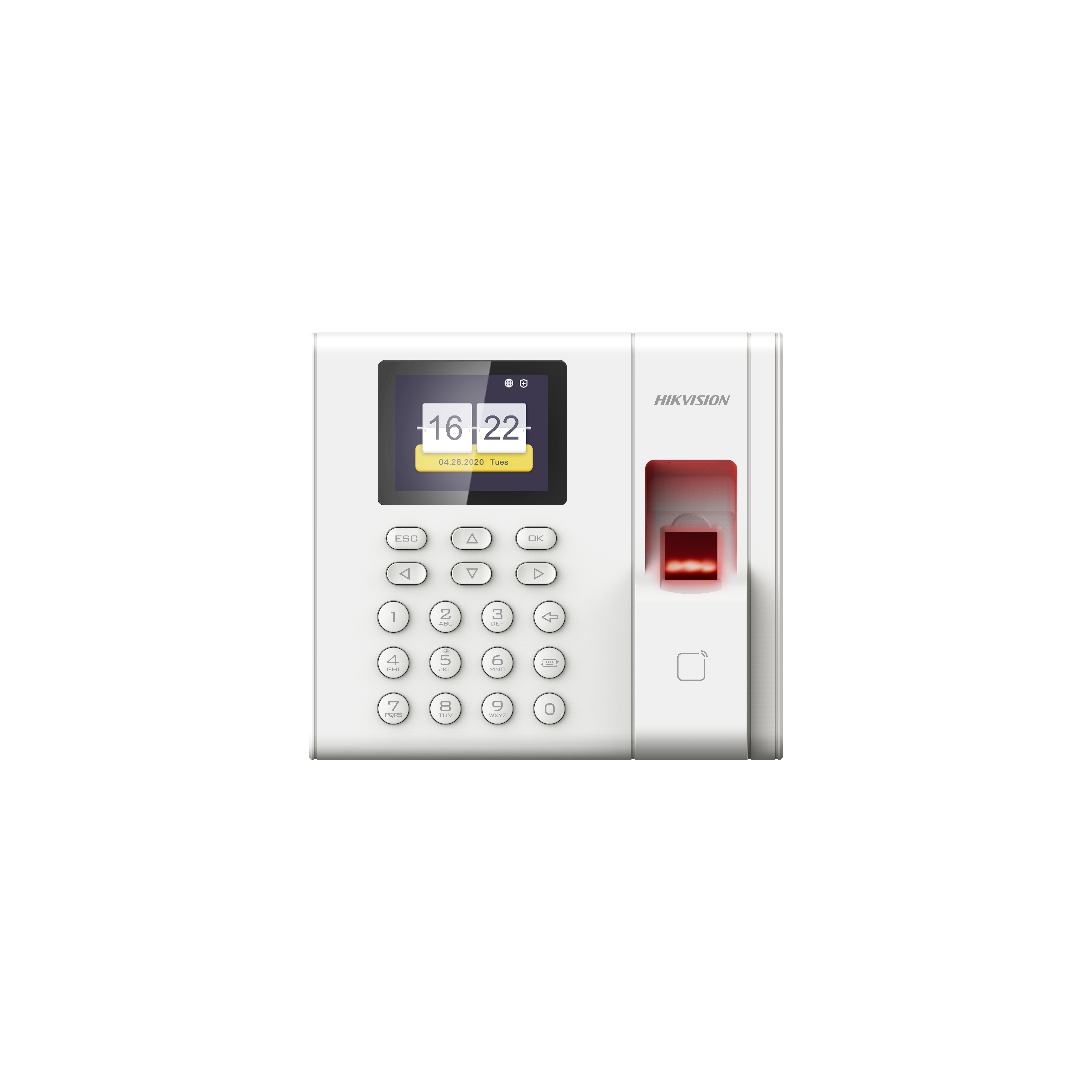 HIKVISION DS-K1A8503MF-B PARMAK İZİ MİFARE KART OKUYUCULU (LCD, KEYPAD VE BATARYALI) BAĞIMSIZ TERMİNAL