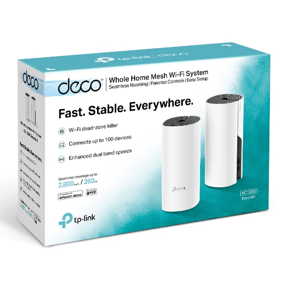 TP-LINK DECO M4(2-PACK) AC1200 DUALBAND MESH WIFI ACCESS POINT